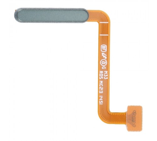 Шлейф для Samsung M336B Galaxy M33, M536, кнопки увімкнення, сканера відбитка пальця (Touch ID), зелений, Original (PRC)