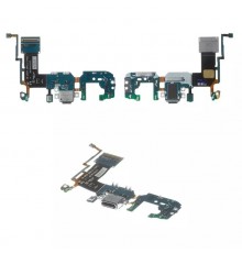 Шлейф для Samsung G955F Galaxy S8 Plus, коннектора зарядки, мікрофона, Original (PRC)