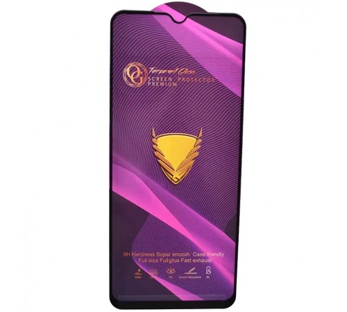 Захисне скло для Xiaomi Poco C40, Poco C55, Redmi 10C, Redmi 11A, Redmi 12C, 9H, Golden Armor OG, Full Glue, Full-Screen, (без упаковки), чорний