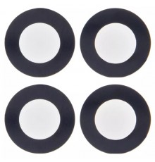 Стекло камеры для iPhone 14, iPhone 14 Plus, черное, без рамки, комплект 2 шт.