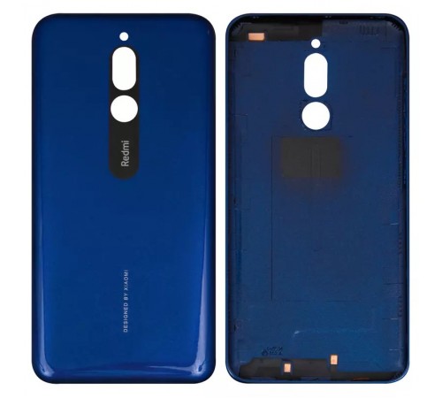 Задняя панель корпуса для Xiaomi Redmi 8, синяя (Sapphire Blue), с боковыми кнопками
