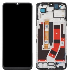 Дисплей для Oppo A77 4G, A57 5G, черный, с рамкой, High Copy
