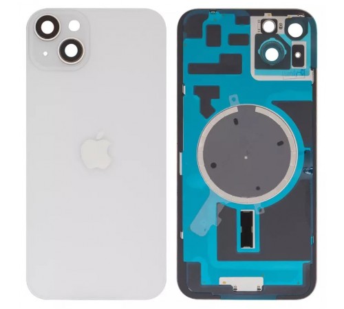 Задняя панель корпуса для iPhone 14 Plus, белая + стекло камеры, High Copy starlight