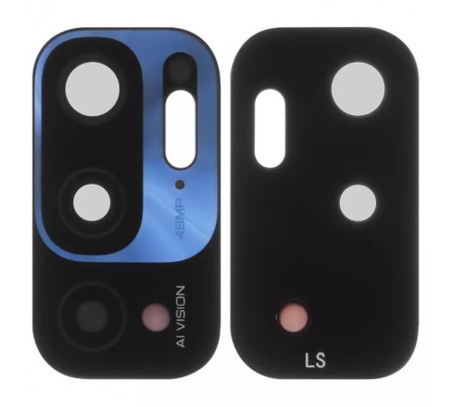 Скло камери для Xiaomi Redmi Note 10 5G, чорне, без рамки