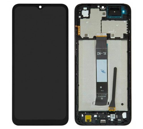 Дисплей для Xiaomi Poco C50, Poco C51, Redmi A1, Redmi A1 Plus, Redmi A2, Redmi A2 Plus, чорний, з рамкою, Original (PRC)