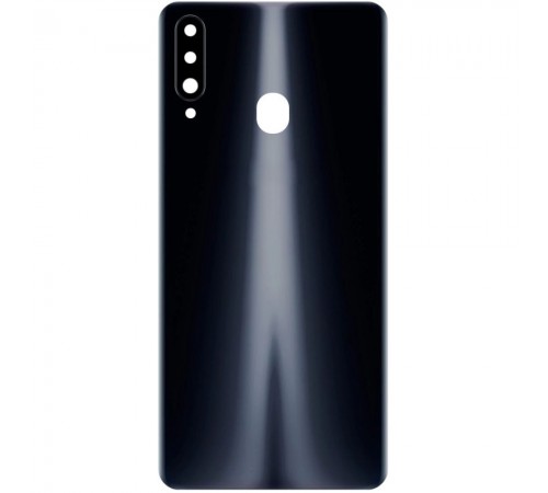 Задня панель корпусу для Samsung A207F/DS Galaxy A20s, чорна, Copy + скло камери