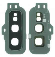 Скло камери для Samsung G970 Galaxy S10e, зелене (Prism Green), з рамкою