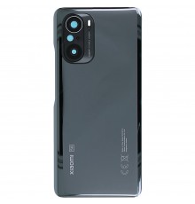 Задняя панель корпуса для Xiaomi Mi 11i, Redmi K40 Pro, черная (Cosmic Black), Copy + стекло камеры