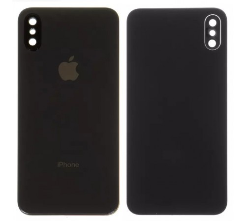 Задня панель корпусу для iPhone XS, чорна + скло камери, small hole