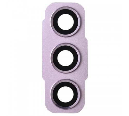 Стекло камеры для Samsung G990B Galaxy S21 FE 5G, фиолетовое (Lavender), с рамкой