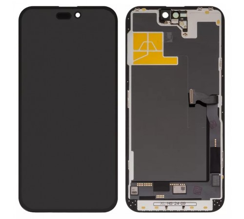 Дисплей для iPhone 14 Pro Max, чорний, з рамкою, High Copy (OLED), YK OEM hard