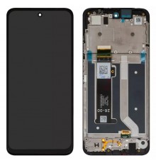 Дисплей для Motorola Moto G34, Moto G45, черный, с рамкой, Сopy, 1540464621