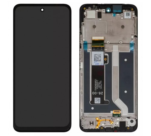Дисплей для Motorola Moto G34, Moto G45, черный, с рамкой, Сopy, 1540464621