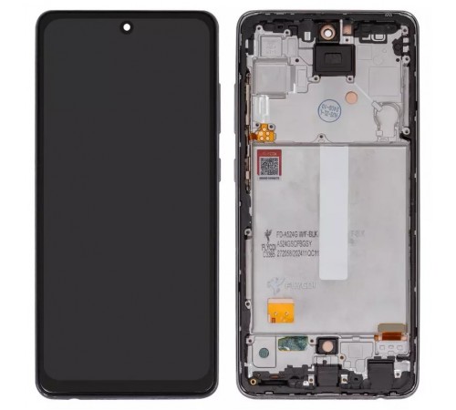 Дисплей для Samsung A525 Galaxy A52, A526 Galaxy A52 5G, черный, с рамкой, FLYCDI, (TFT)