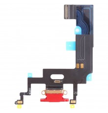 Шлейф для iPhone XR, коннектора зарядки, красный, с микрофоном, Original (PRC)