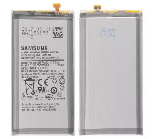 Акумулятор EB-BG973ABU для Samsung G973 Galaxy S10, Li-ion, 3,85 В, 3400 мАг, Original (PRC)
