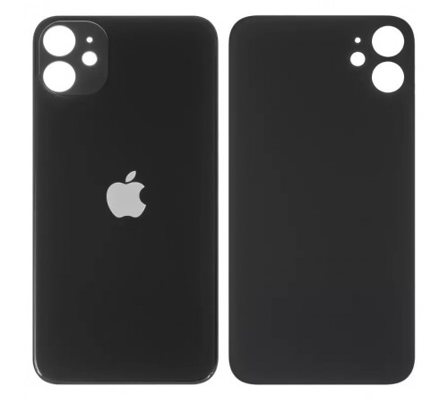 Задняя панель корпуса для iPhone 11, черная, не нужно снимать стекло камеры, big hole