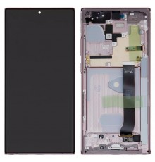 Дисплей для Samsung N985F Galaxy Note 20 Ultra, N986B Galaxy Note 20 Ultra 5G, бронзовий (Mystic Bronze), з рамкою, Original, сервісна упаковка, mystic bronze, #GH82-23511D/GH82-23622D