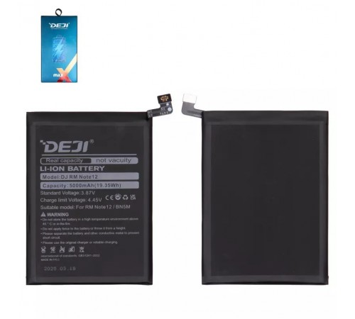 Акумулятор Deji BN5M для Xiaomi Redmi Note 12 4G, Li-ion, 3,87 В, 4900 мАг