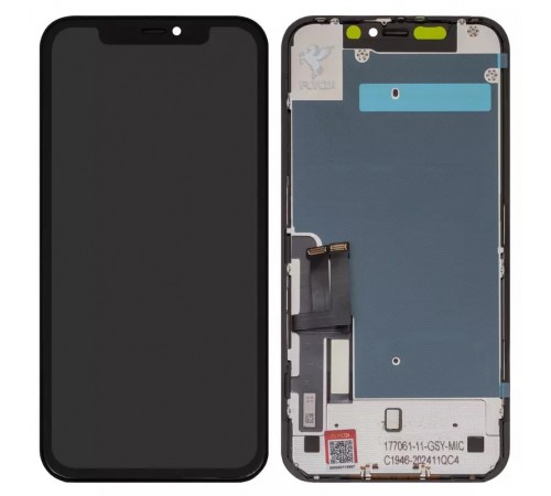 Дисплей для iPhone 11, чорний, з рамкою, FLYCDI, з захисним екраном дисплея Дисплей для iPhone 11, чорний, з рамкою, FLYCDI, з захисним екраном дисплея