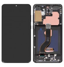 Дисплей для Samsung G985 Galaxy S20 Plus, G986 Galaxy S20 Plus 5G, черный, с рамкой, Original (PRC), cosmic black
