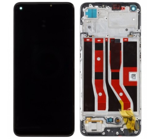 Дисплей для Oppo A74 4G, черный, с рамкой, Original (PRC)