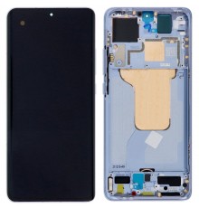 Дисплей для Xiaomi 12, 12S, 12X, черный, с рамкой, синий (Blue), Оригинал (переклеено стекло), 2112123AC, 2112123AG, 2206123SC, 2201123G, 2201123C