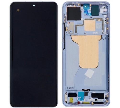 Дисплей для Xiaomi 12, 12S, 12X, чорний, з рамкою, синій (Blue), Оригінал (переклеєне скло), 2112123AC, 2112123AG, 2206123SC, 2201123G, 2201123C