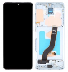 Дисплей для Samsung G985 Galaxy S20 Plus, G986 Galaxy S20 Plus 5G, голубой (Cloud Blue), с рамкой, High Copy original LCD size, (OLED)