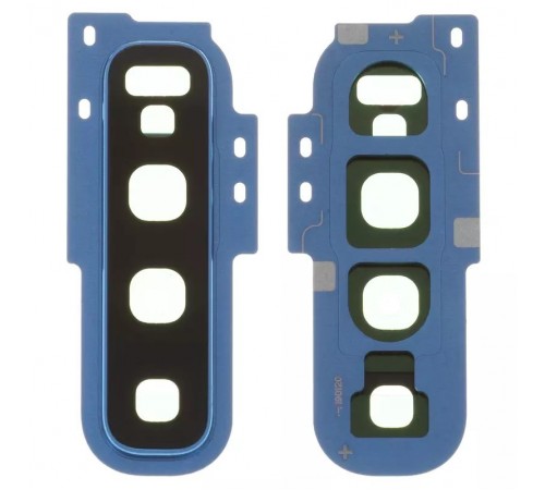 Стекло камеры для Samsung G973 Galaxy S10, синее (Prism Blue), с рамкой