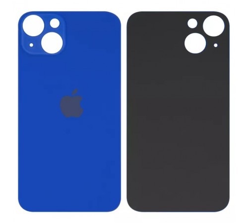 Задня панель корпусу для iPhone 13, синя, не потрібно знімати скло камери, big hole