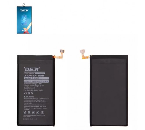 Аккумулятор Deji EB-BG973ABE для Samsung G973 Galaxy S10, Li-ion, 3,85 B, 3400 мАч Аккумулятор Deji EB-BG973ABE для Samsung G973 Galaxy S10, Li-ion, 3,85 B, 3400 мАч