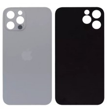 Задняя панель корпуса для iPhone 12 Pro, серебристая, белая, нужно снять стекло камеры, small hole, silver
