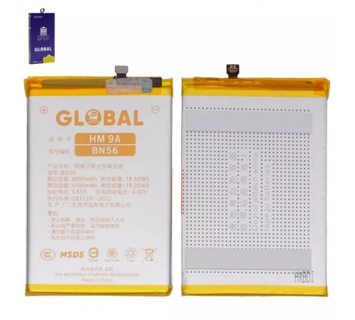 Акумулятор Mechanic BN56 для Xiaomi Redmi 9A, Redmi 9AT, Redmi 9C, Redmi A1, Redmi A1 Plus, Li-Polymer, 3,85 В, 4900 мАг Акумулятор Mechanic BN56 для Xiaomi Redmi 9A, Redmi 9AT, Redmi 9C, Redmi A1, Redmi A1 Plus, Li-Polymer, 3,85 В, 4900 мАг