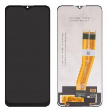 Дисплей для Samsung A025F/DS Galaxy A02s, M025 Galaxy M02s, чорний, без рамки, Copy, з жовтим шлейфом, (160,5x72 mm)