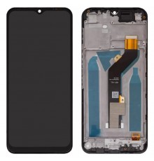 Дисплей для Tecno Spark 7 (KF6n), Spark 7 Go (KF6m), чорний, з рамкою, High Copy, FPC6504-09