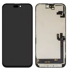 Дисплей для iPhone 16 Plus, черный, с рамкой, Copy, (TFT), ZY, LTPS