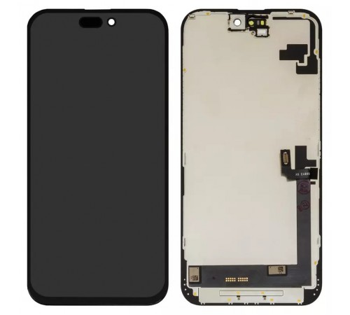 Дисплей для iPhone 16 Plus, черный, с рамкой, Copy, (TFT), ZY, LTPS Дисплей для iPhone 16 Plus, черный, с рамкой, Copy, (TFT), ZY, LTPS
