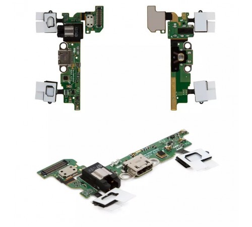 Шлейф для Samsung A300F Galaxy A3, A300FU Galaxy A3, мікрофона, коннектора наушників, коннектора зарядки, з компонентами, REV 0.0
