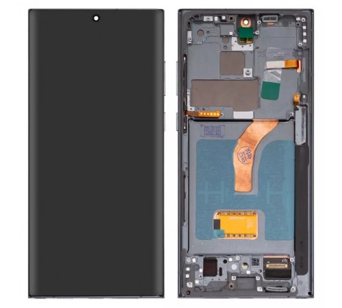 Дисплей для Samsung S908B Galaxy S22 Ultra 5G, зелений (Green), з рамкою, High Copy (OLED)