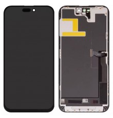 Дисплей для iPhone 14 Pro Max, чорний, з рамкою, Copy, (TFT)