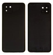 Задняя панель корпуса для Samsung A035F Galaxy A03, черная, + стекло камеры