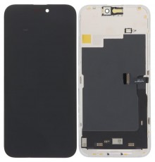 Дисплей для iPhone 15 Pro Max, чорний, з рамкою, High Copy (OLED), DD OEM soft