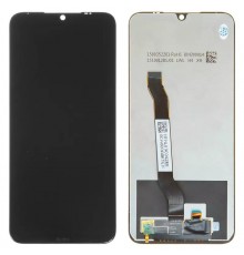 Дисплей для Xiaomi Redmi Note 8, чорний, Лого Redmi, без рамки, Оригінал (переклеєне скло), M1908C3JH, M1908C3JG, M1908C3JI