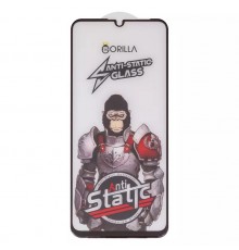 Захисне скло для Samsung A055 Galaxy A05, A057 Galaxy A05s, сумісне з чохлом, Full Glue, Anti-Static, чорний, gorilla