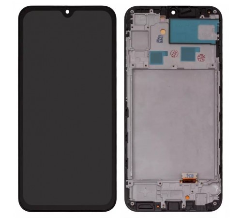 Дисплей для Samsung A245 Galaxy A24, черный, с рамкой, High Copy с широким ободком, (OLED)