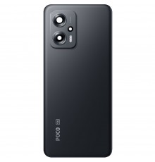 Задняя панель корпуса для Xiaomi Poco X4 GT, черная (Laser Black) + стекло камеры