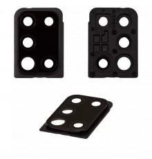 Стекло камеры для Samsung A217 Galaxy A21s, черное, с рамкой