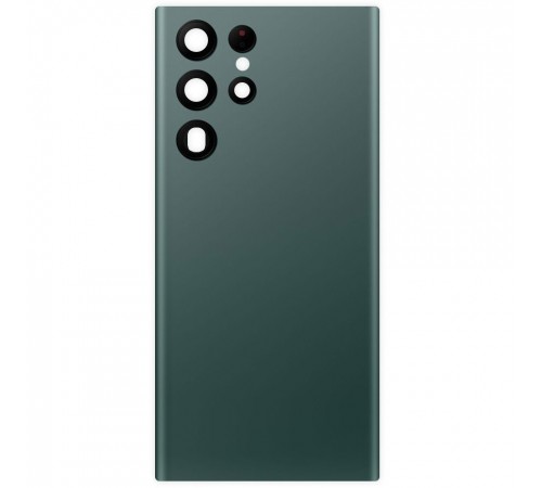 Задня панель корпусу для Samsung S908B Galaxy S22 Ultra 5G, зелена + скло камери
