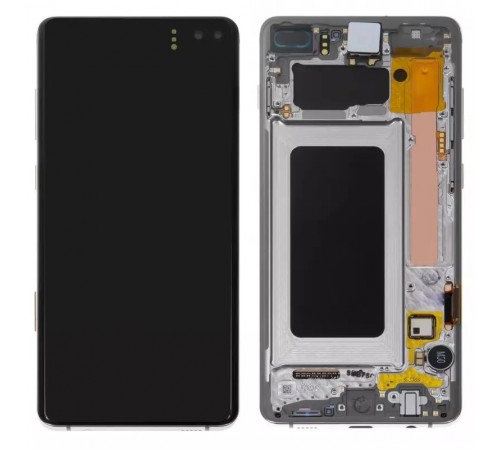 Дисплей для Samsung G975 Galaxy S10 Plus, белый, с рамкой, Original, сервисная упаковка, ceramic white, #GH82-18849J/GH82-18834J Дисплей для Samsung G975 Galaxy S10 Plus, белый, с рамкой, Original, сервисная упаковка, ceramic white, #GH82-18849J/GH82-18834J